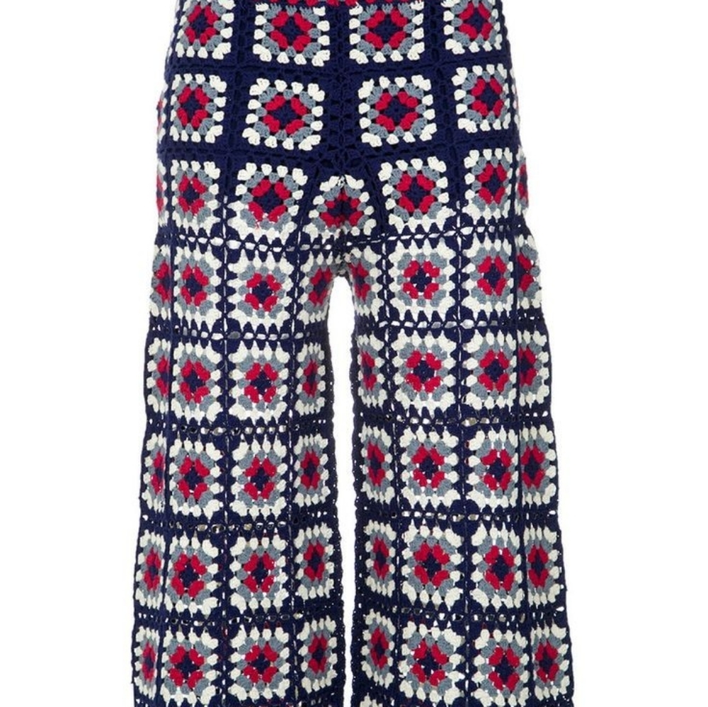 Granny square vintage boho pants - Picture 2 of 8